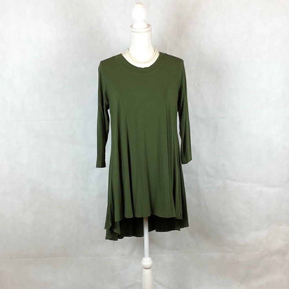 Anne French Hunter Green Shift Dress